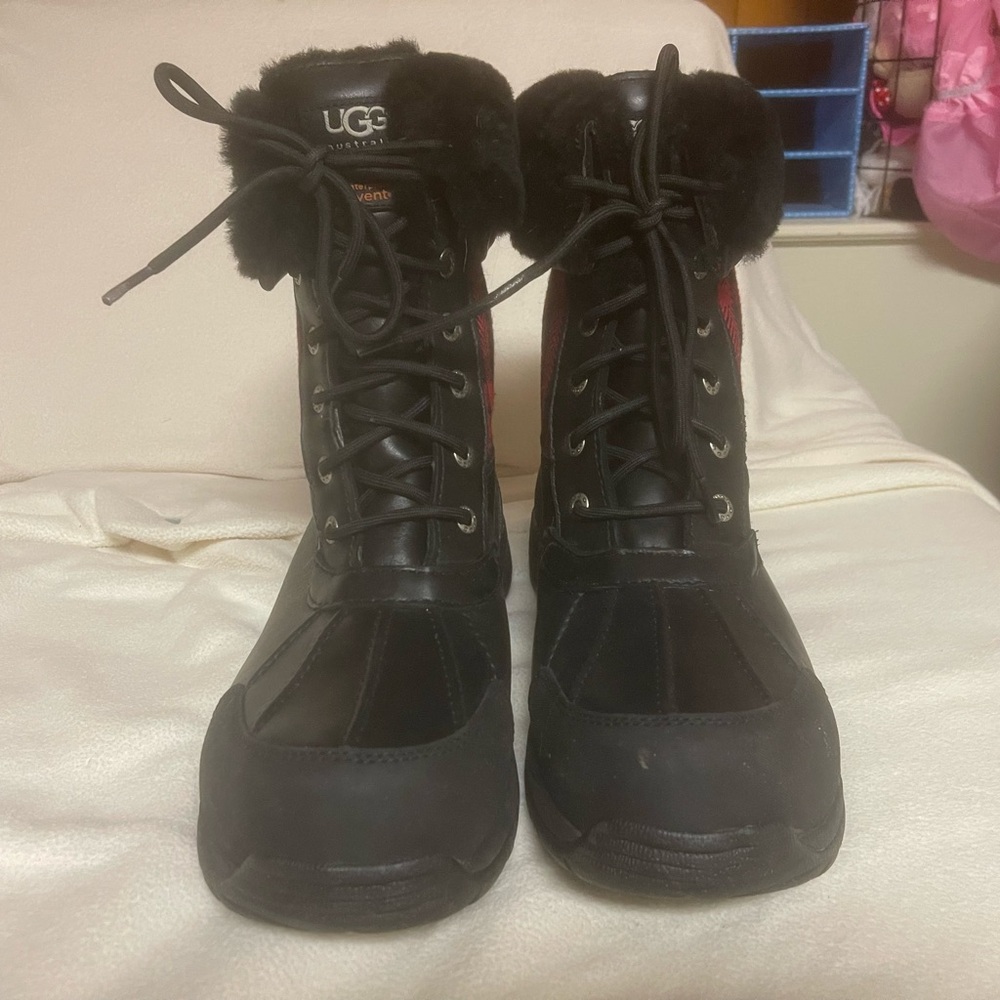 UGG Women's Black Fur-Lined Boots